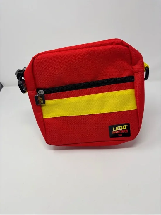 Lego Red Crossbody Bag with Yellow Stripe - Picture 1 of 7